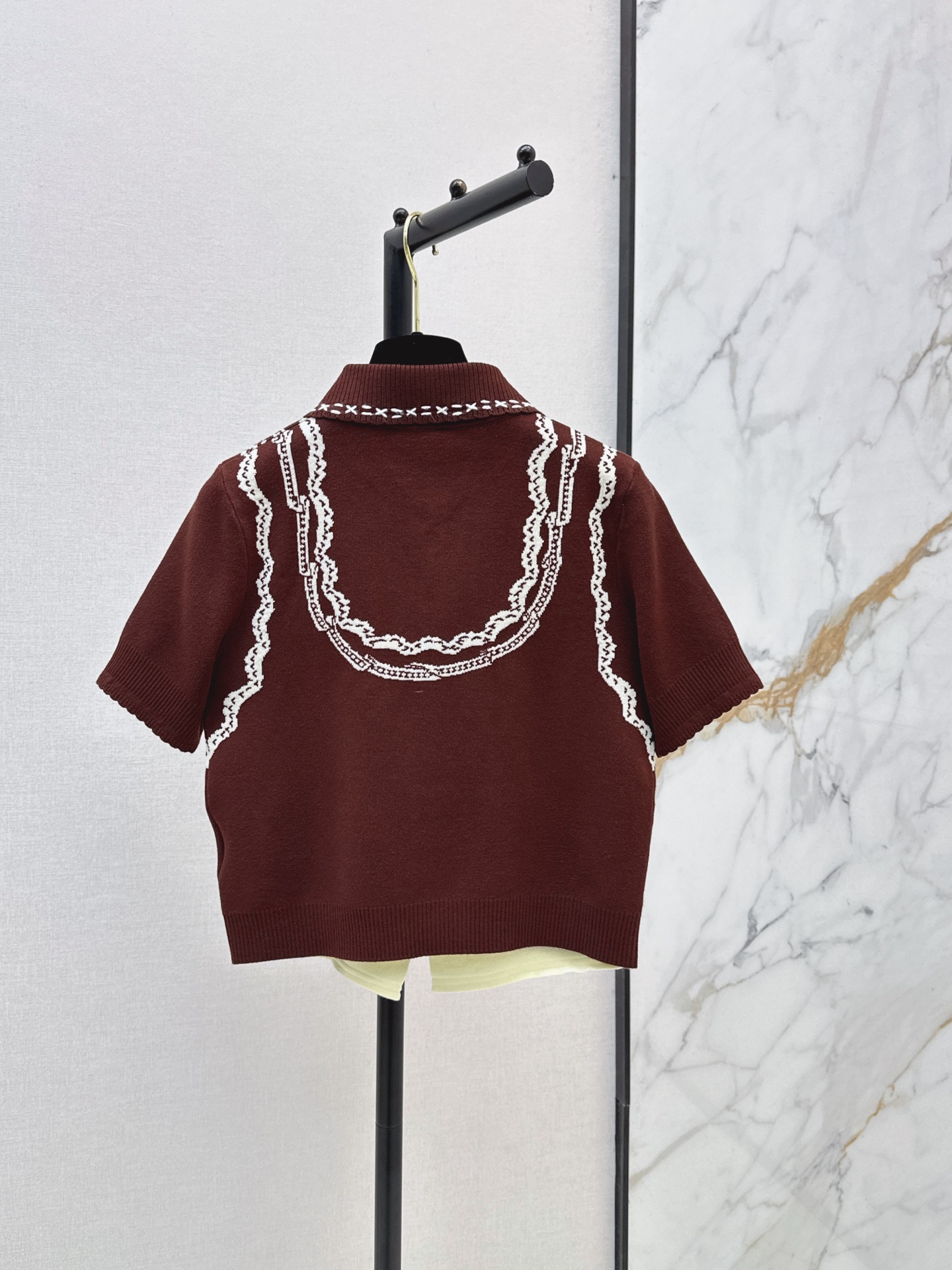 Chan New Vintage jacquard knit short sleeve