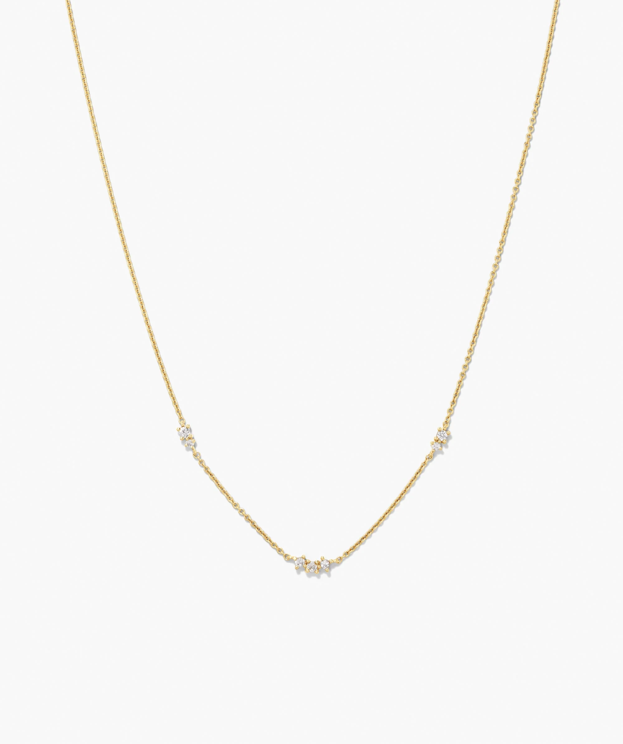 Floating Lab Grown Sapphire Necklace