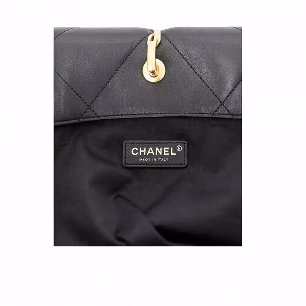 Chanel (CHANEL) Women's Bag 26C Gold Color Standard Diamond Plaid Leather Wearing Chain Cowhide Women's tote Tote Bag Shopping Bag for Girlfriend Black AS6015-B20565-94305 28cm Long 7cm Wide 20cm High