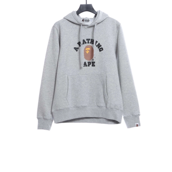 BAPE Ape Head Logo Print Hoodie Grey