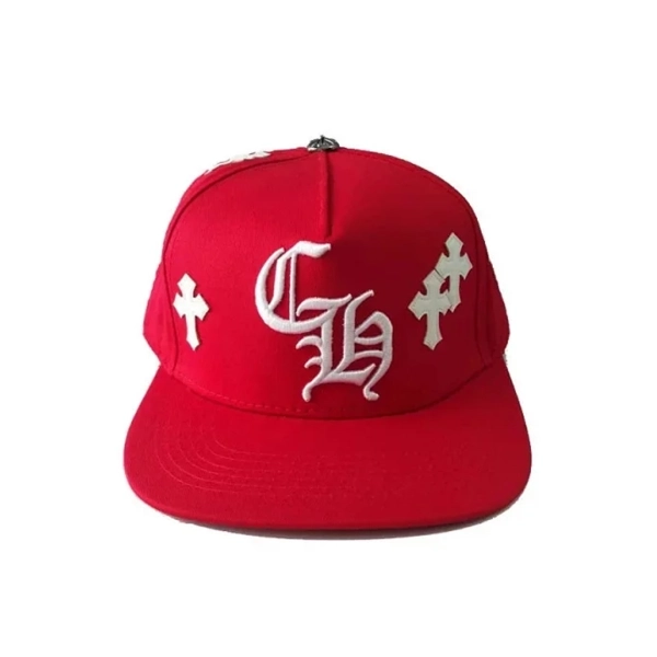 Chrome Hearts Cross Patch Baseball Hat Red