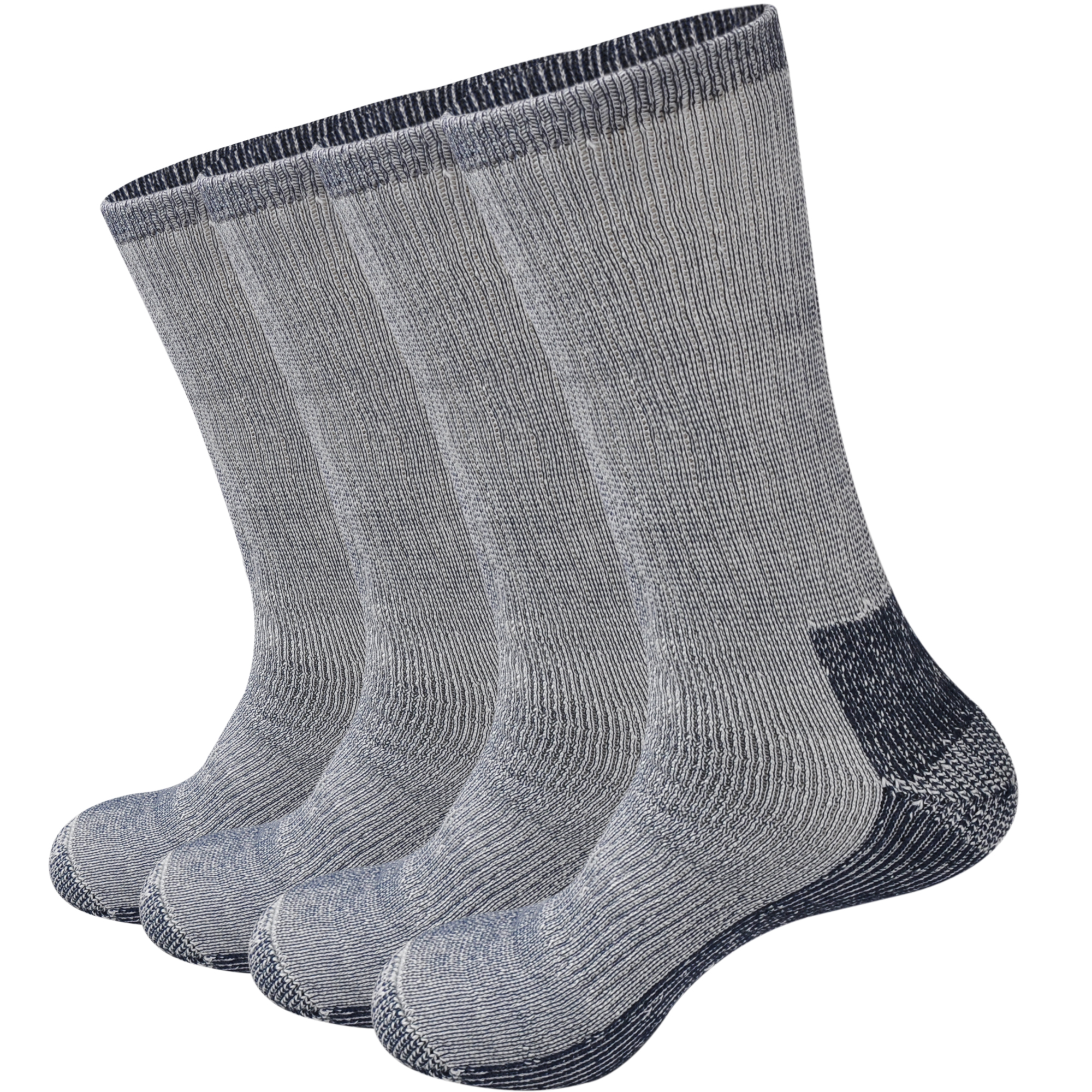 Men's Merino Wool Moisture Wicking Outdoor Hiking Heavy Duty Work Cushion Crew Socks