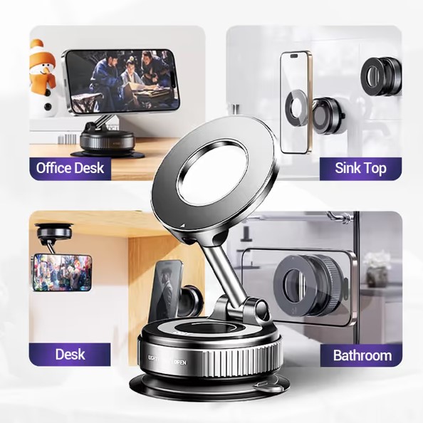 Retractable Car Phone Mount - 360° Magnetic Holder