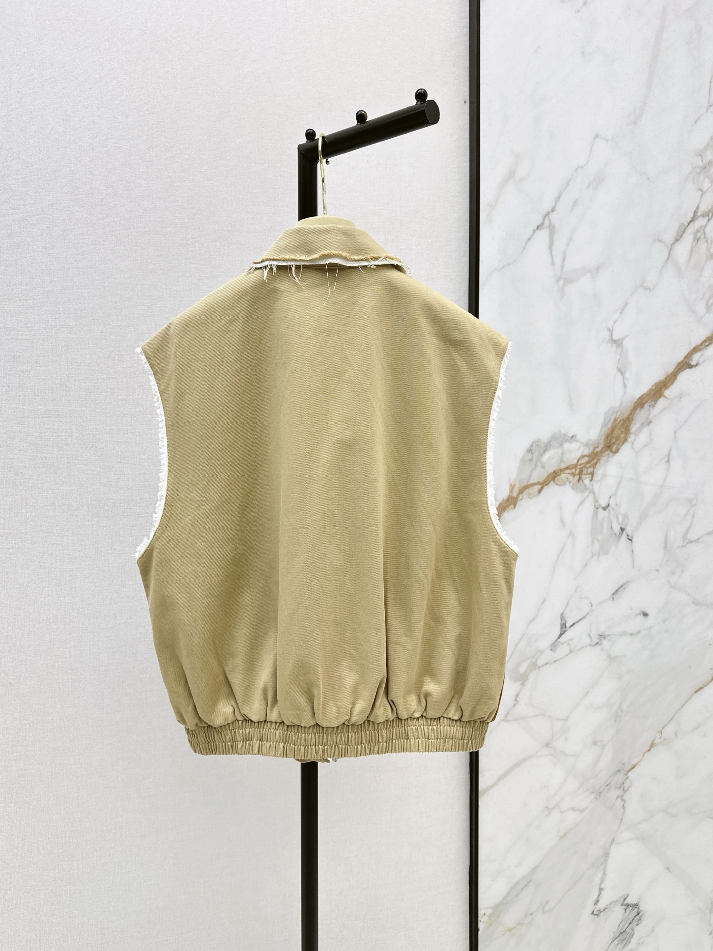 Miu New Suede Color-Block Vest Jacket