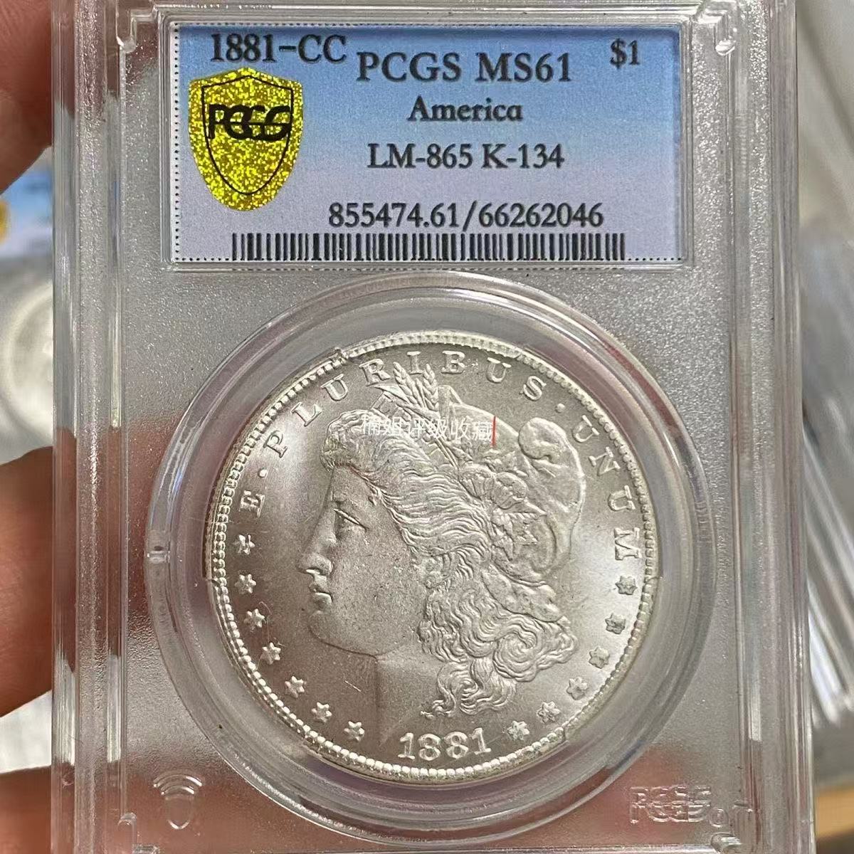 US Coin PCGS 1878-1921 CC version For Choice $1 Morgan Dollar Silver Coins Currency Senior Transparent Box