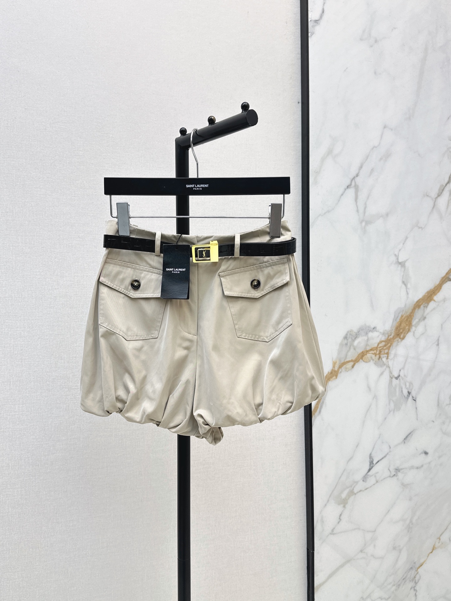 Saint New belted shorts
