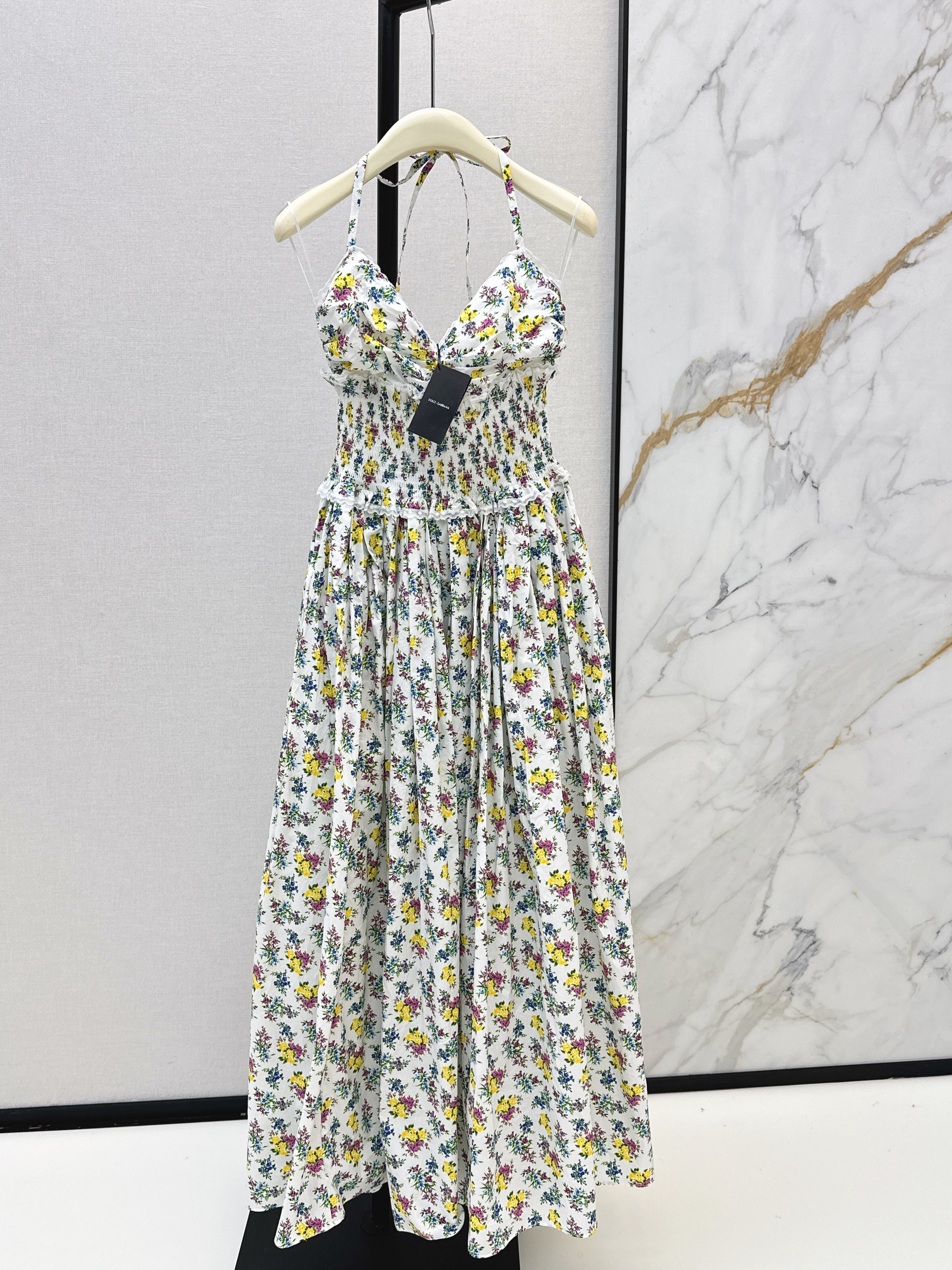 Dolc New print halter neck dress