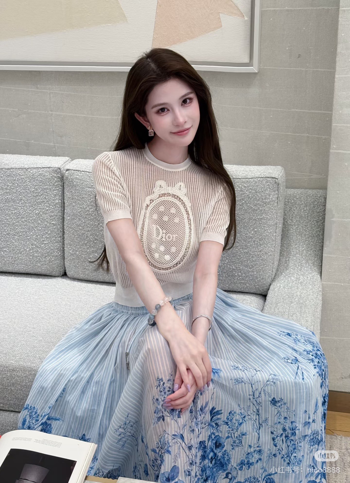 CD New hollow short sleeve top