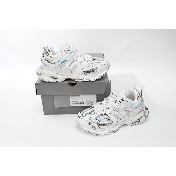 Balenciaga Track. Black Graffiti Art 542436 W3SRA 9014