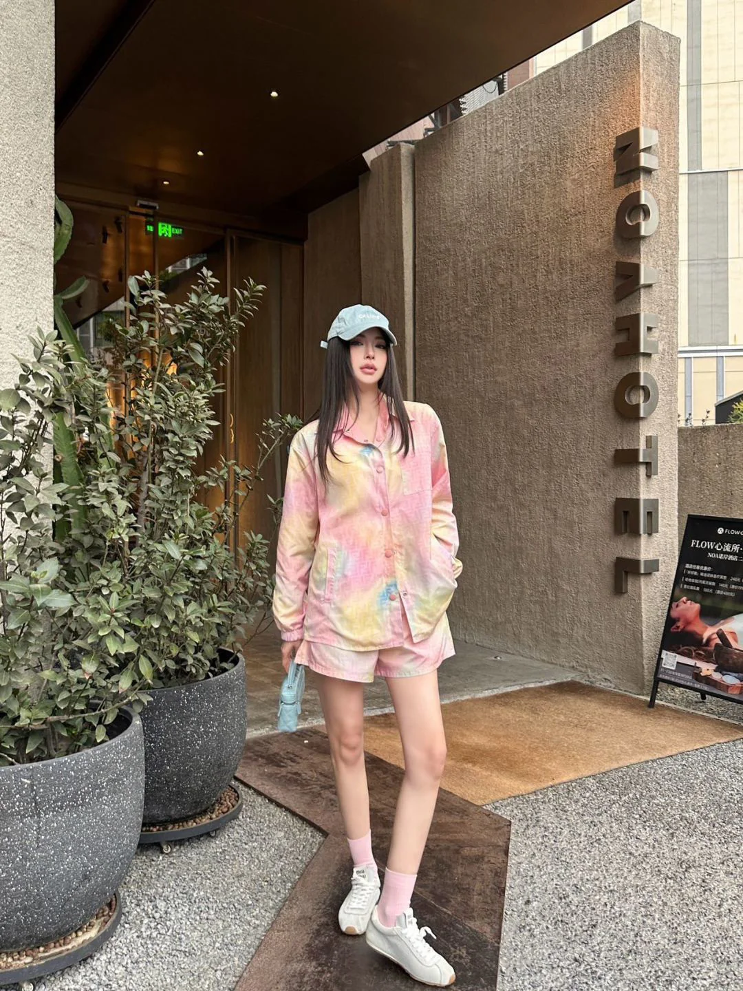 Fend NEW print shirts short outfit sets