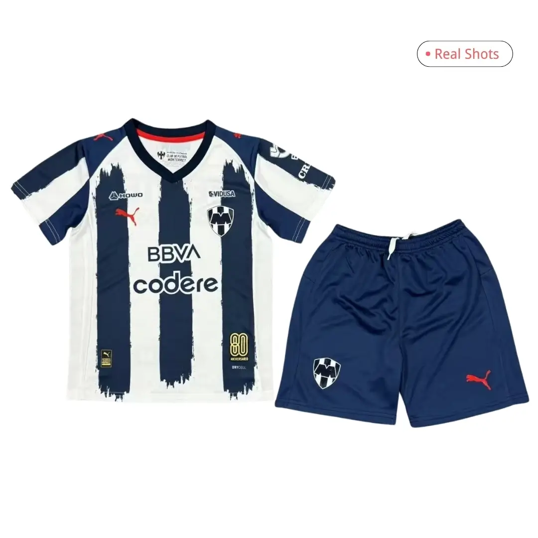Kid's Monterrey Home Soccer Kit - Jersey+Shorts 2025/26