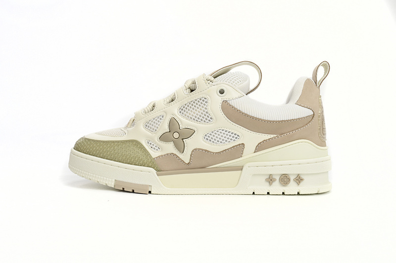 Pkkicks God Batch LOUIS VUITTON Skate Sneaker Beige White
