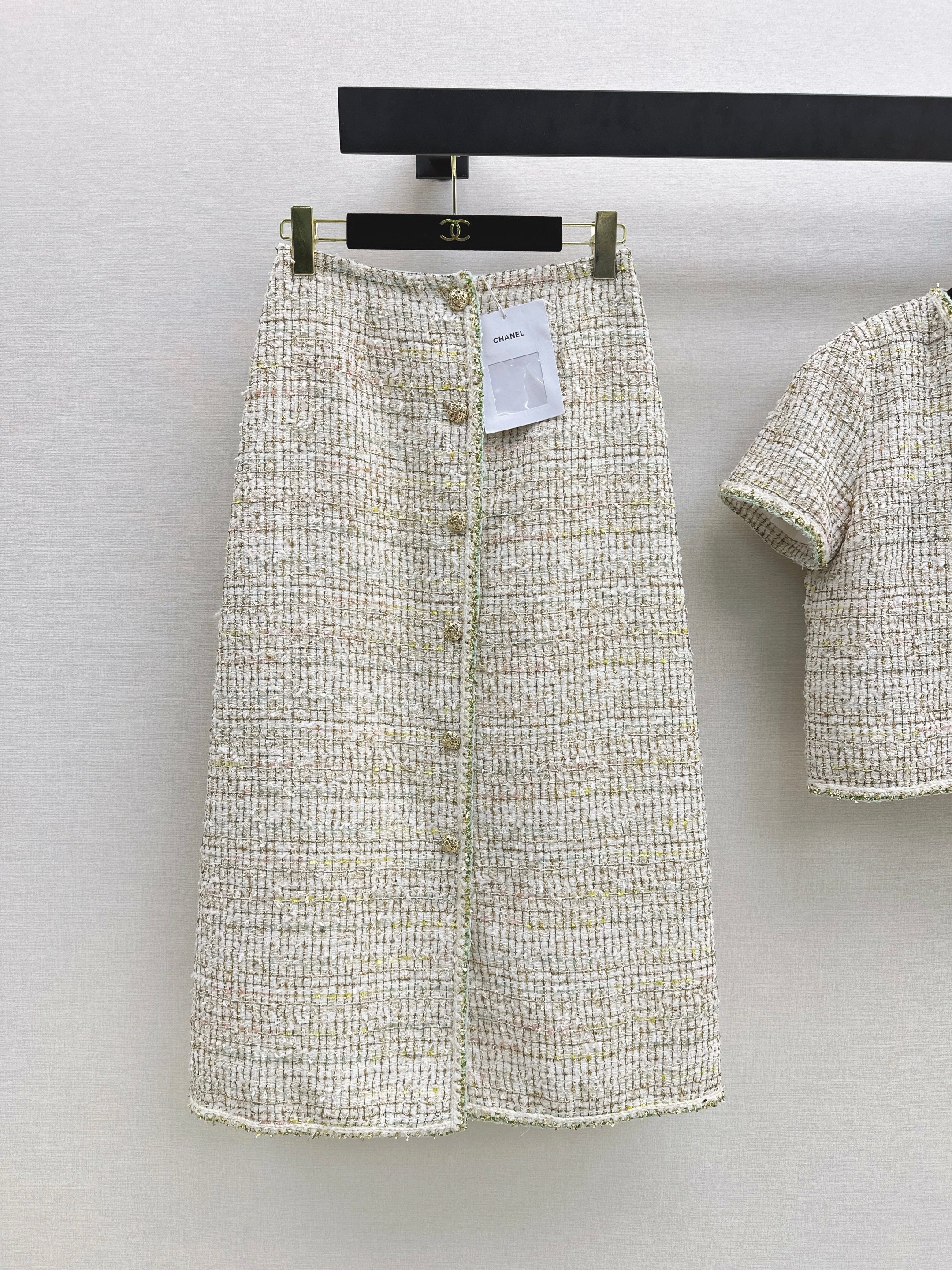 Chan NEW woven tweed skirts