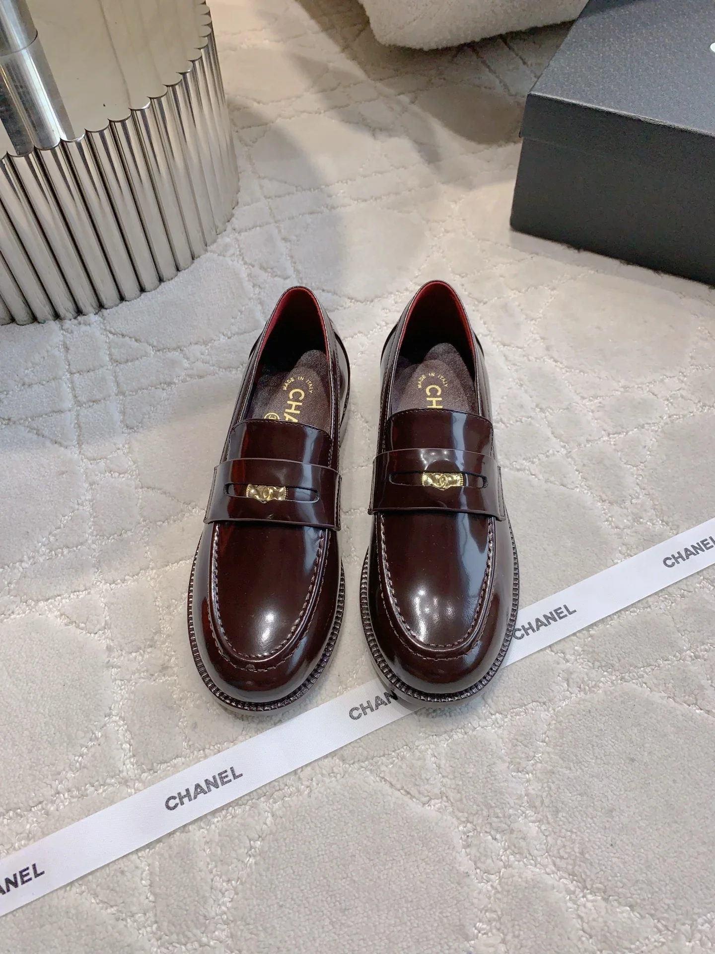 Chan New Gold Coin Loafers