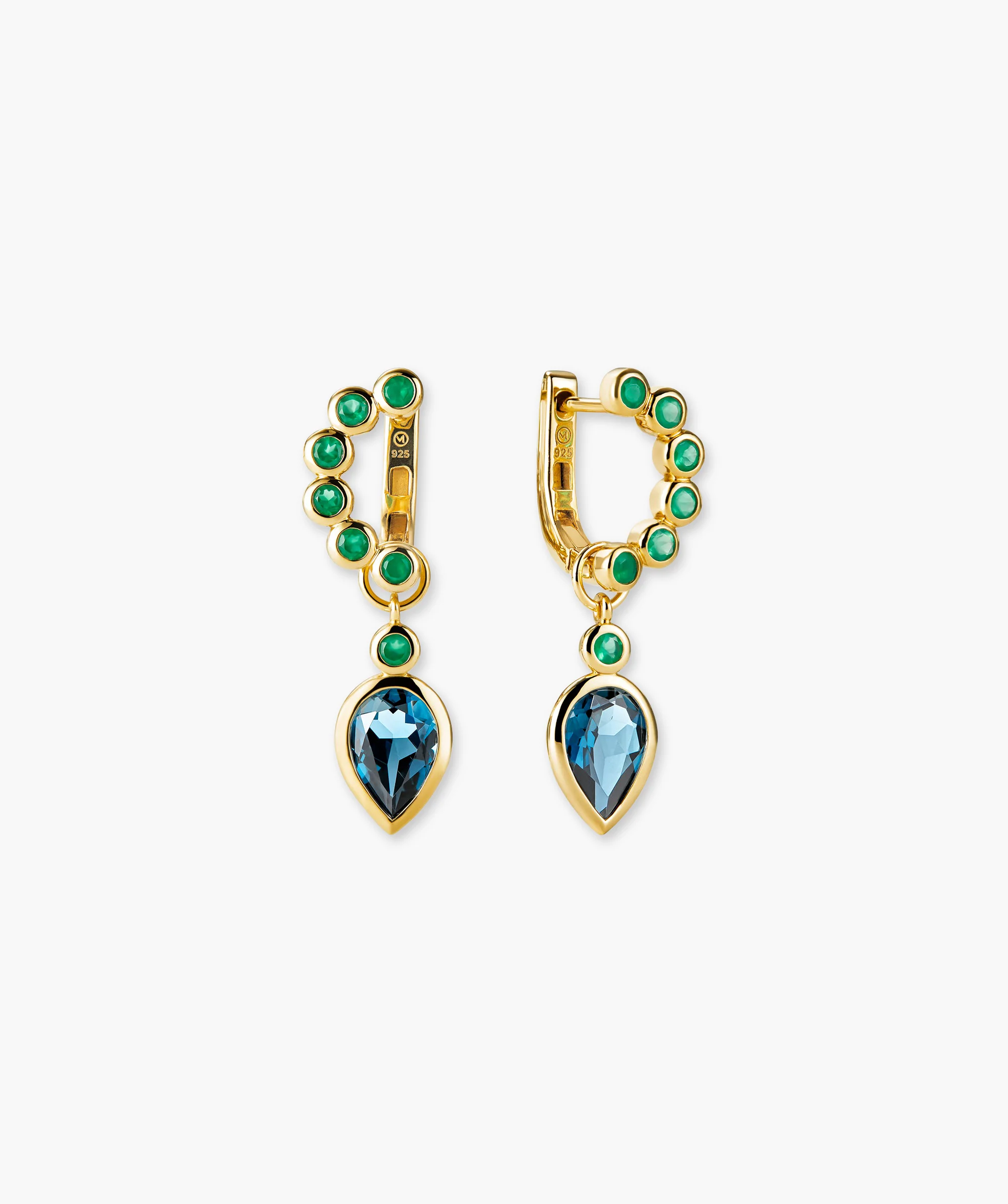 Remy Gemstone Charm Hoops