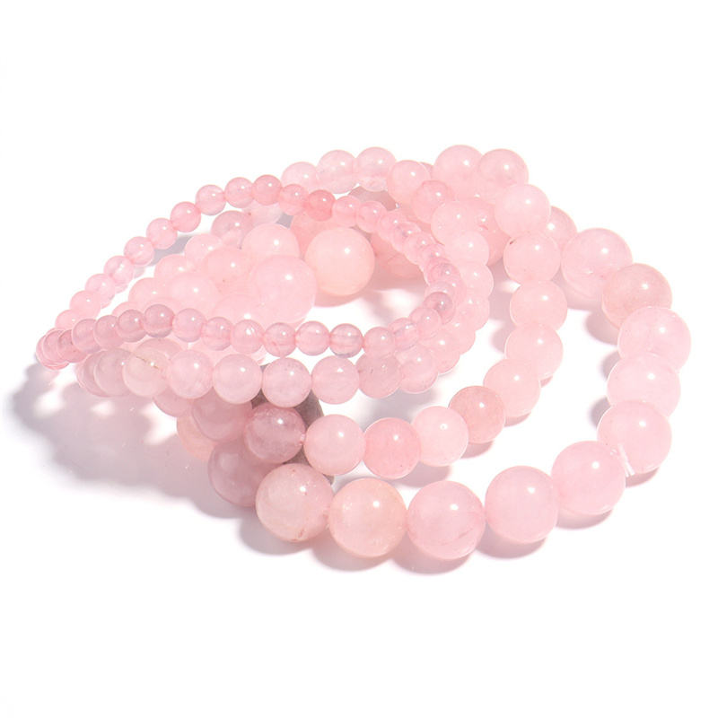 Rose Quartz Heart Chakra Crystal Beaded Bracelet