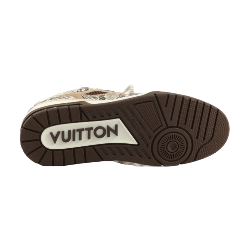 Pkkicks God Batch LOUIS VUITTON Skate Sneaker Brown Snakeskin