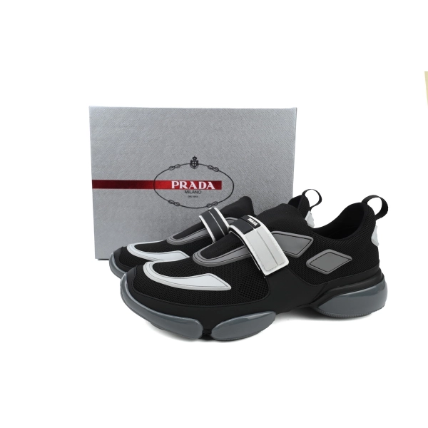 Prada Cloudbust Velcro sneakers Black and White