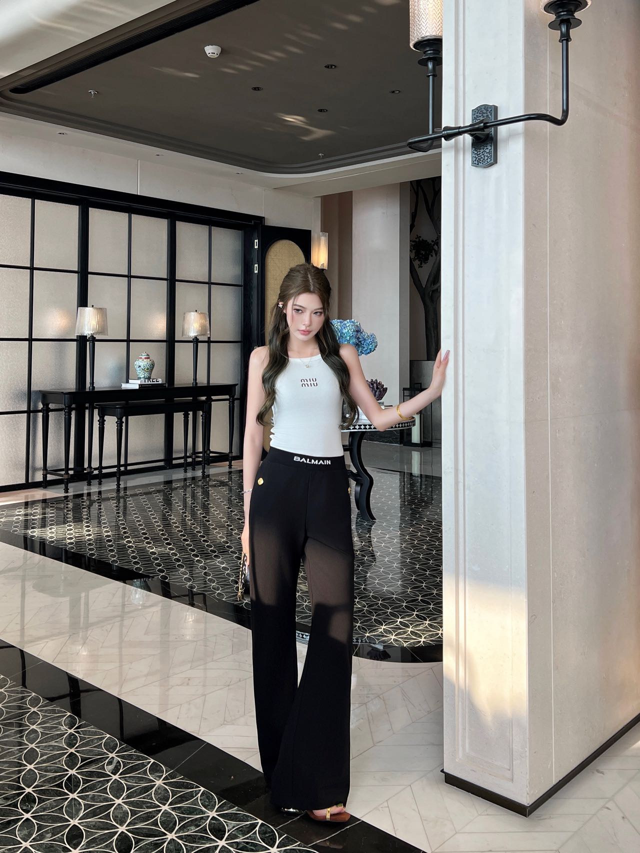 Bal New flared casual trousers
