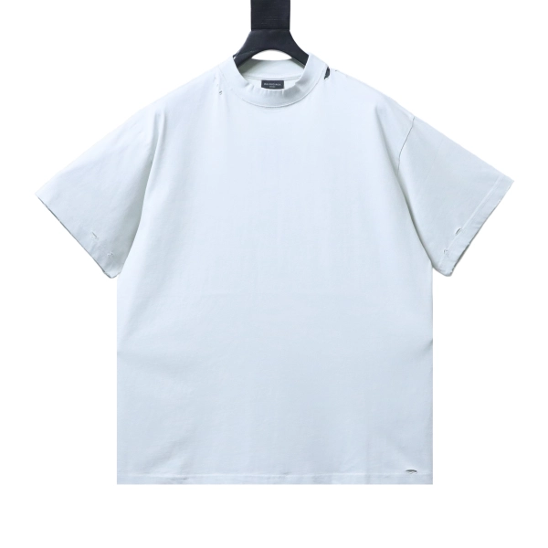 Balenciaga Clothes  25SS Red American Graffiti Letter Tape Short Sleeve T-shirt white