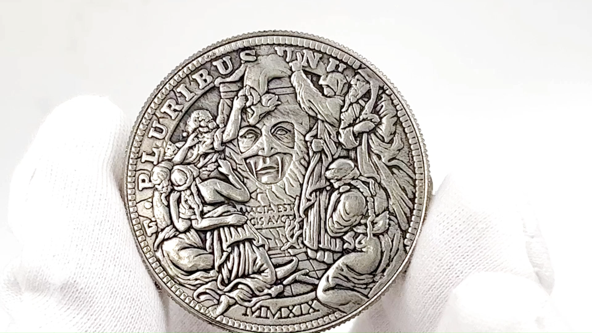 Movable Mechanical Coin 'Changing Faces' Roman Booteen Coin Hobo Nickel Morgan Dollar Amazing Art Collectible Creative Gift Handmade Commemoration Coin