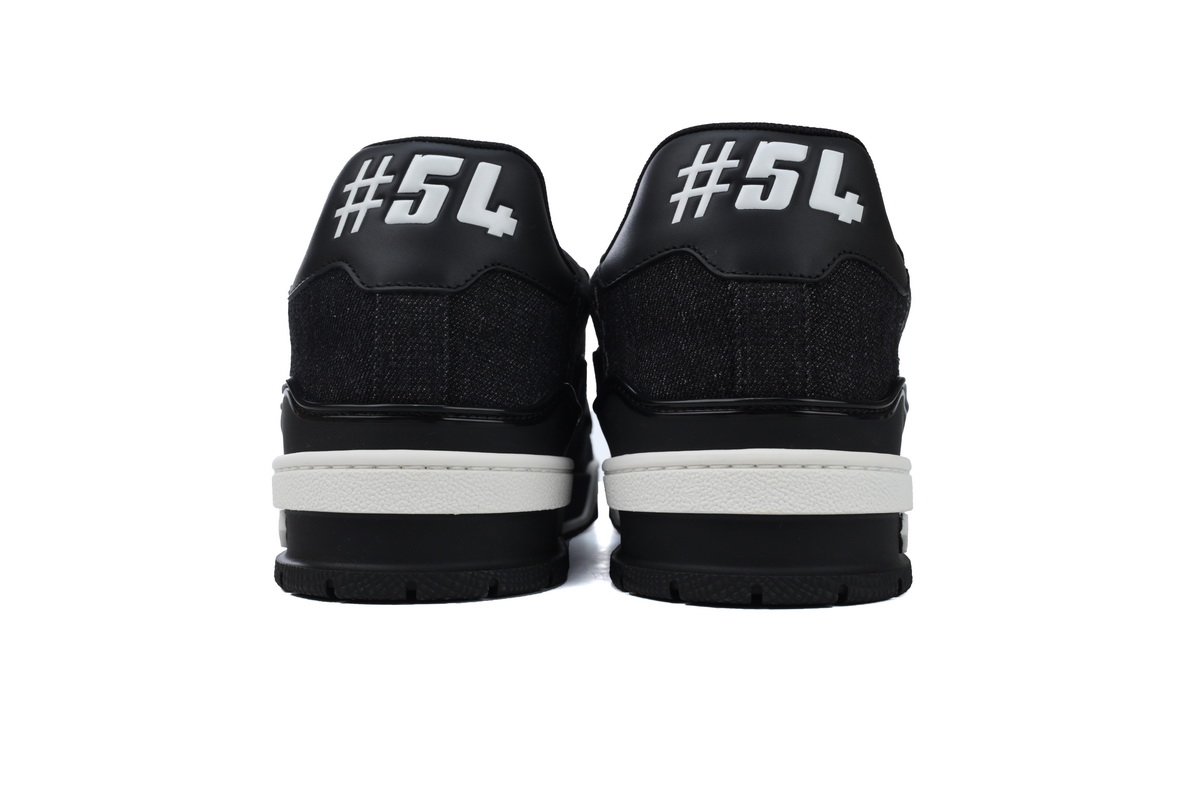 Pkkicks God Batch Louis Vuitton LV Trainer Black Damier 3D Denim 1AD6DX