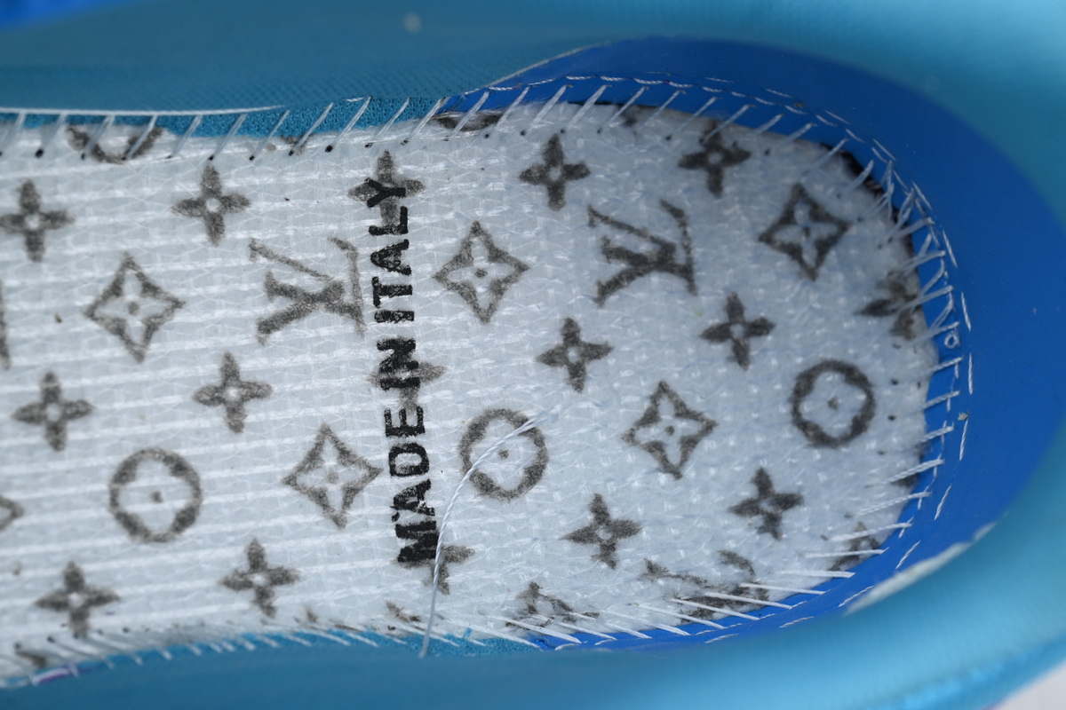 Pkkicks God Batch Louis Vuitton Blue LV Trainer Crystals