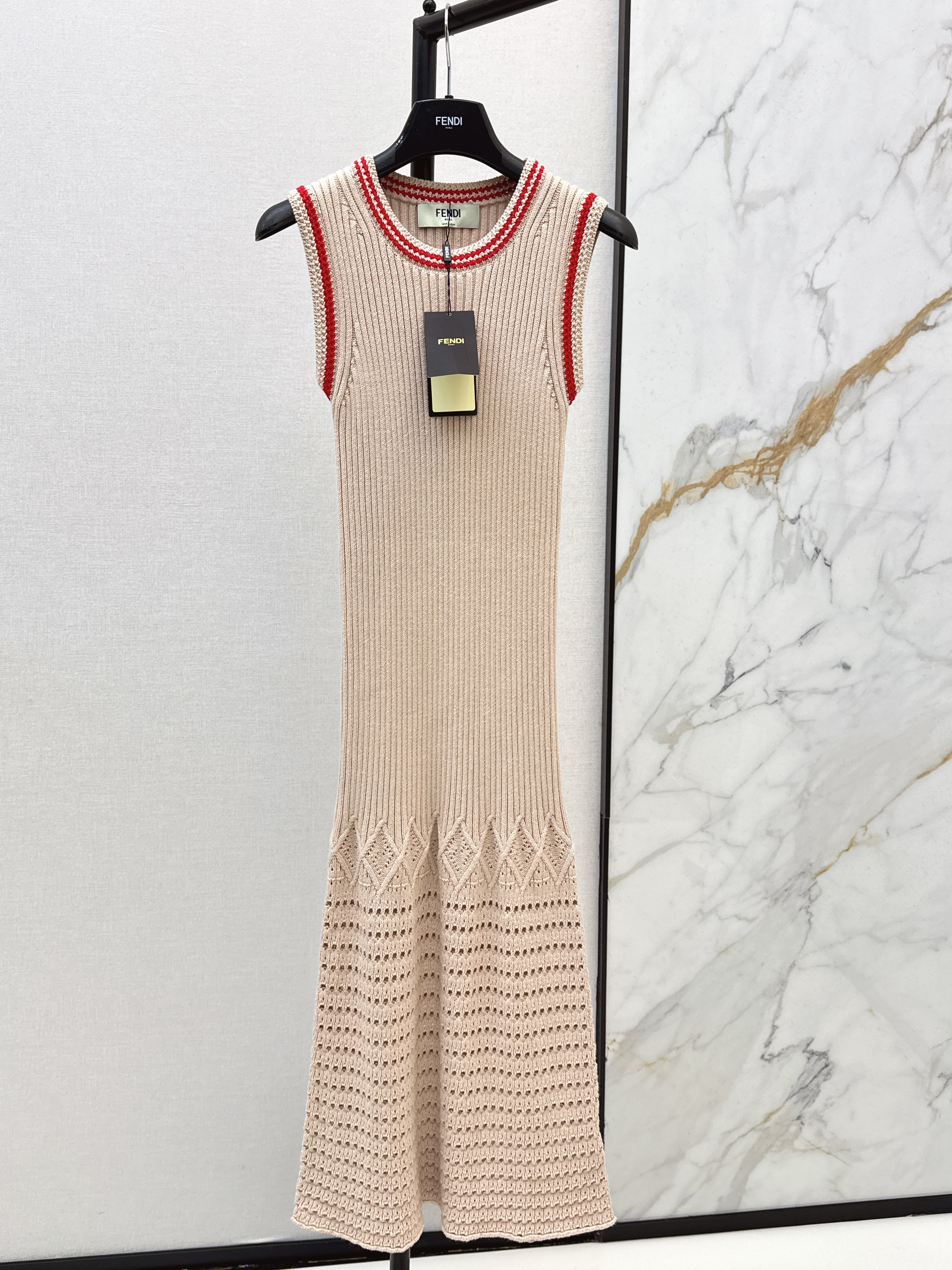 Fend New jacquard sleeveless dress