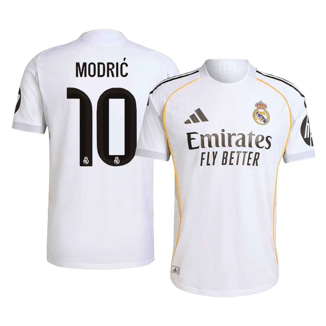 MODRIĆ #10 Real Madrid Home Player Version Soccer Jersey 2025/26 White