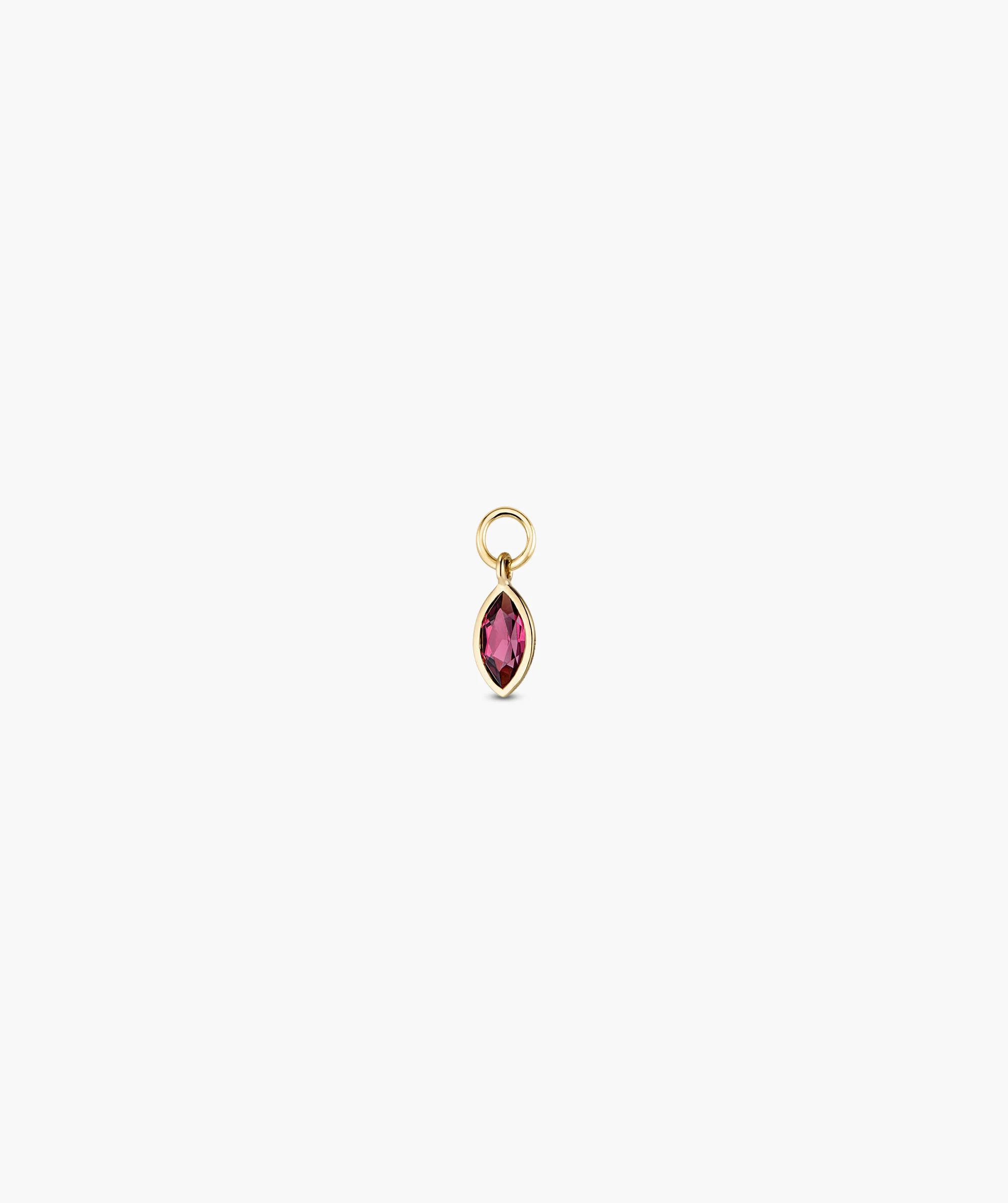 Marquise Gemstone Hoop Charm