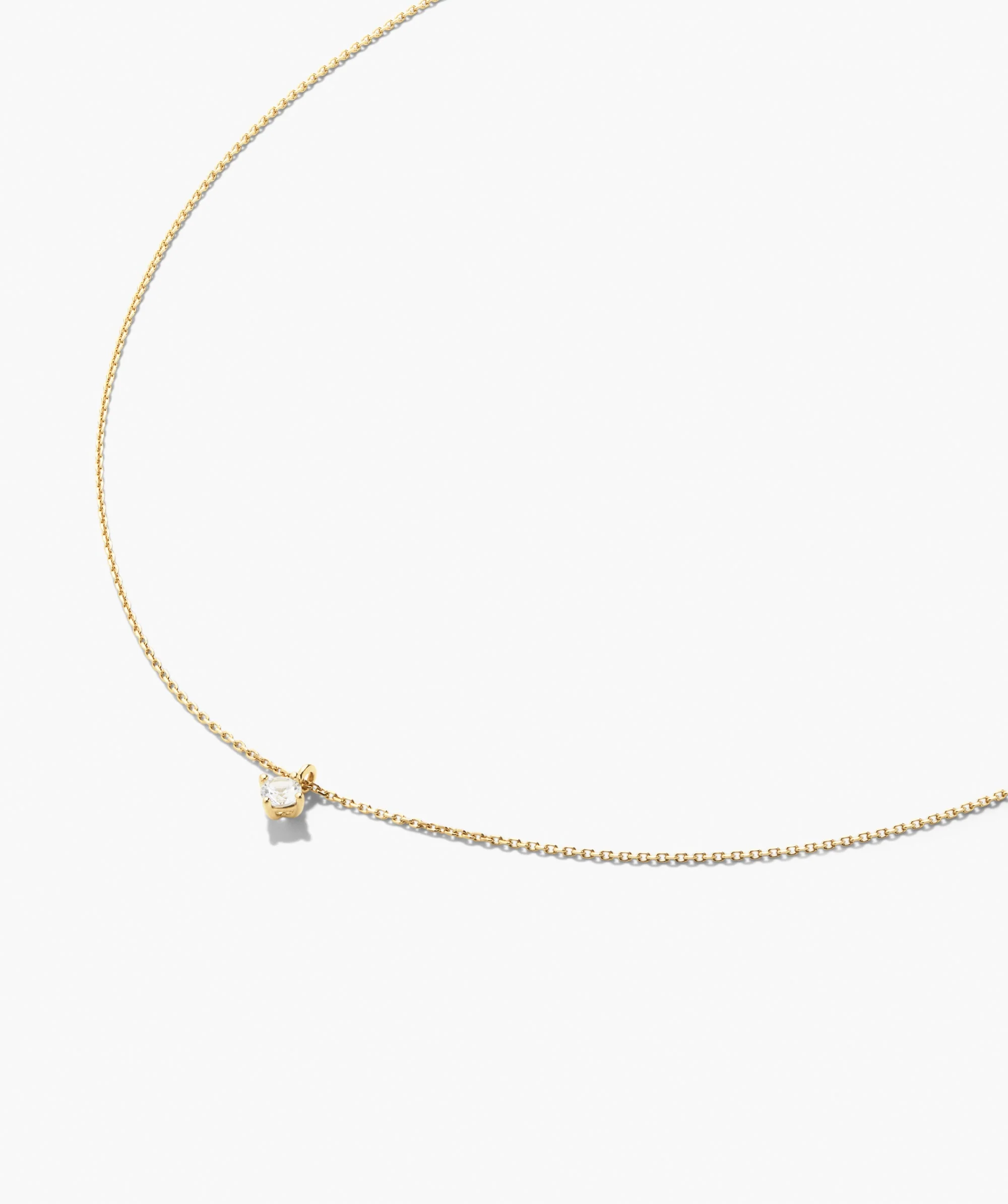 Round Lab Grown Sapphire Necklace