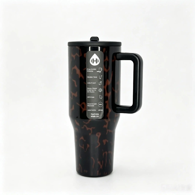 HydroJug 40oz Insulated Stainless Steel Tumbler - Dark Tortoiseshell