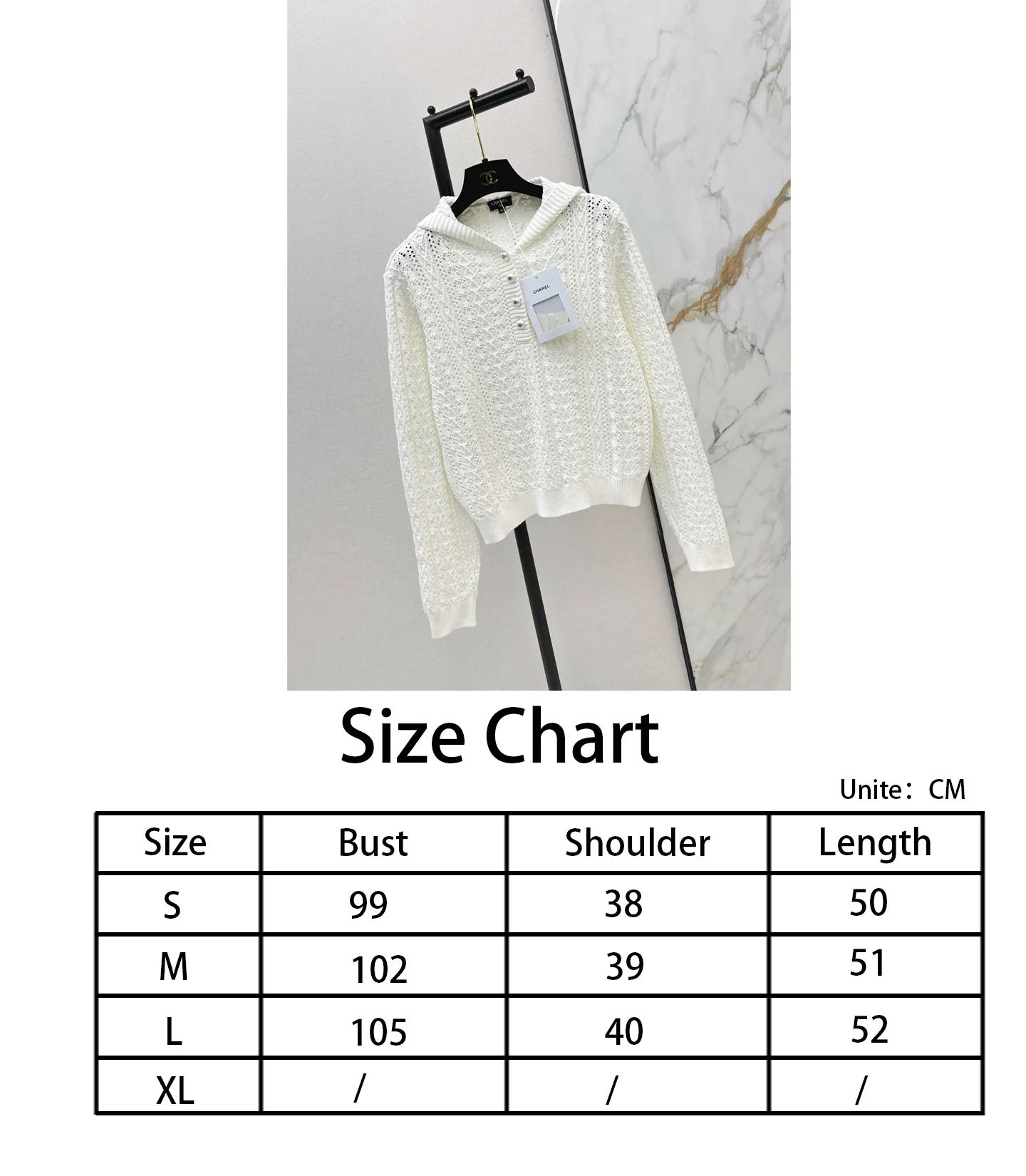 Chan NEW hollow hooded knitwear