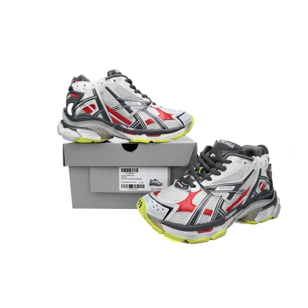 Balenciaga Runner White Black and Red 677402 W3RB2 9167