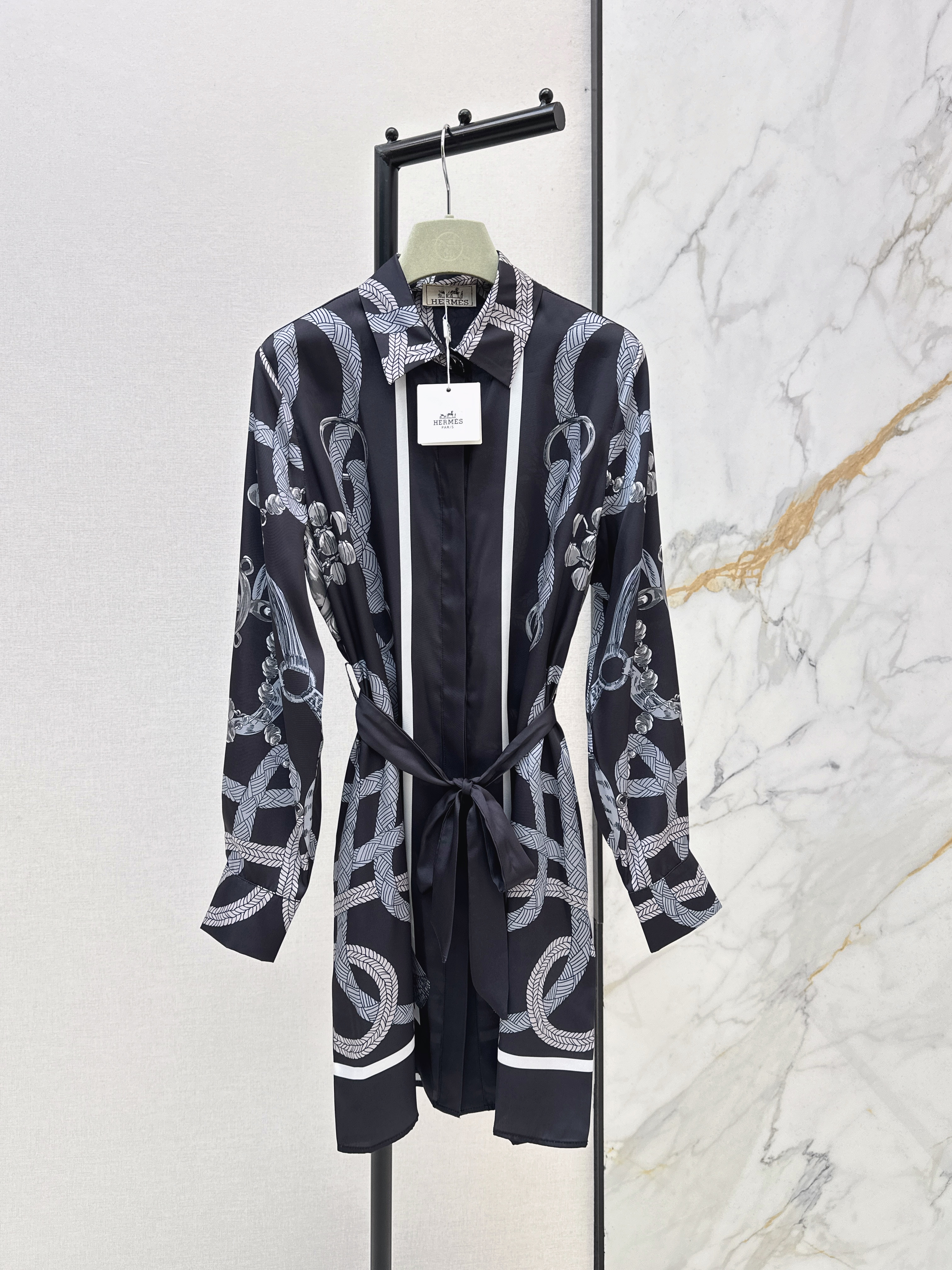 Her NEW print silk dress