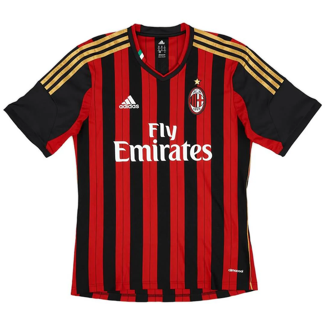 AC Milan 2013/14 Home Retro Soccer Jersey