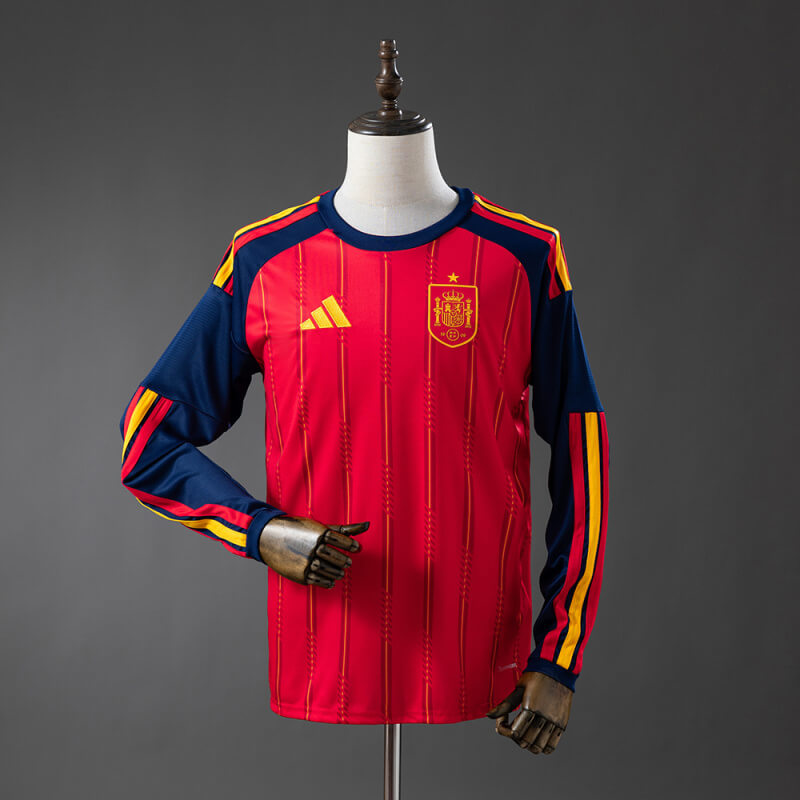 Spain 2026 Home Long Sleeve Fan Jersey