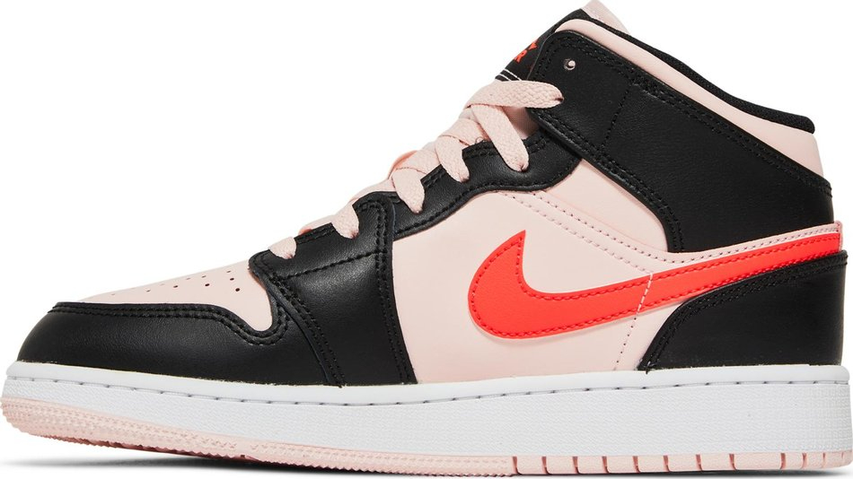 Air Jordan 1 Mid GS 'Black Pink Crimson' 554725-604