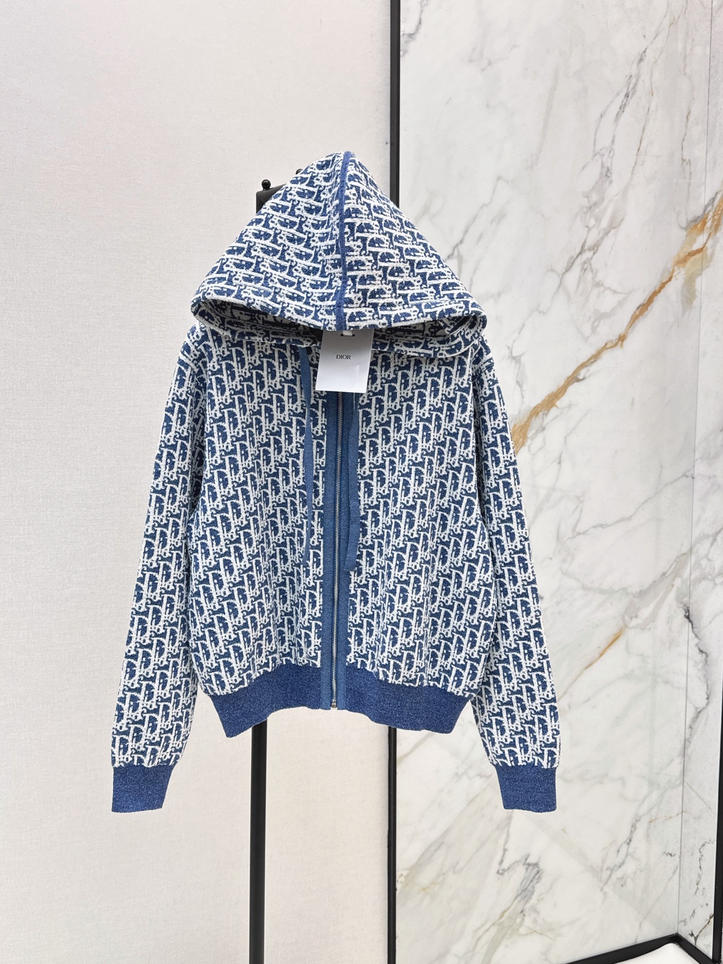 CD New jacquard knit hooded jacket