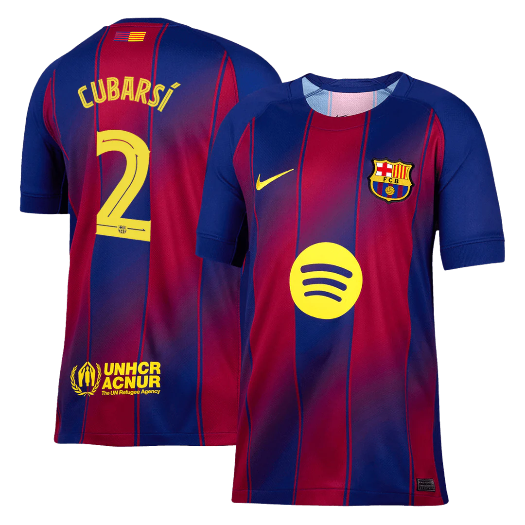 CUBARSÍ #2 Barcelona Home Soccer Jersey 2025/26 - UCL