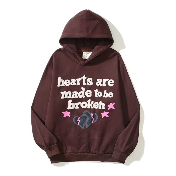 Sp5der Hoodie Pink Brown