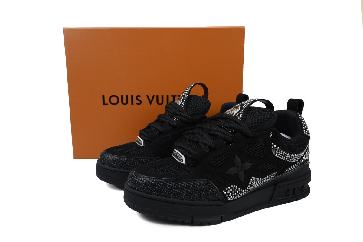 Pkkicks God Batch Louis Vuitton Skate Trainer Black Swarovski Monogran 1ABMHV