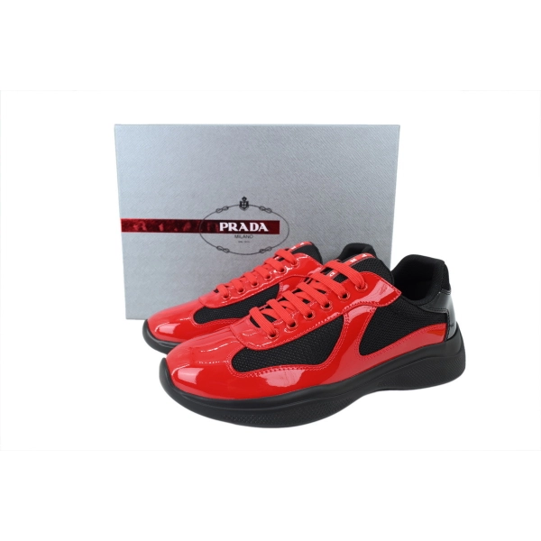 Prada Sneakers Red and black combination