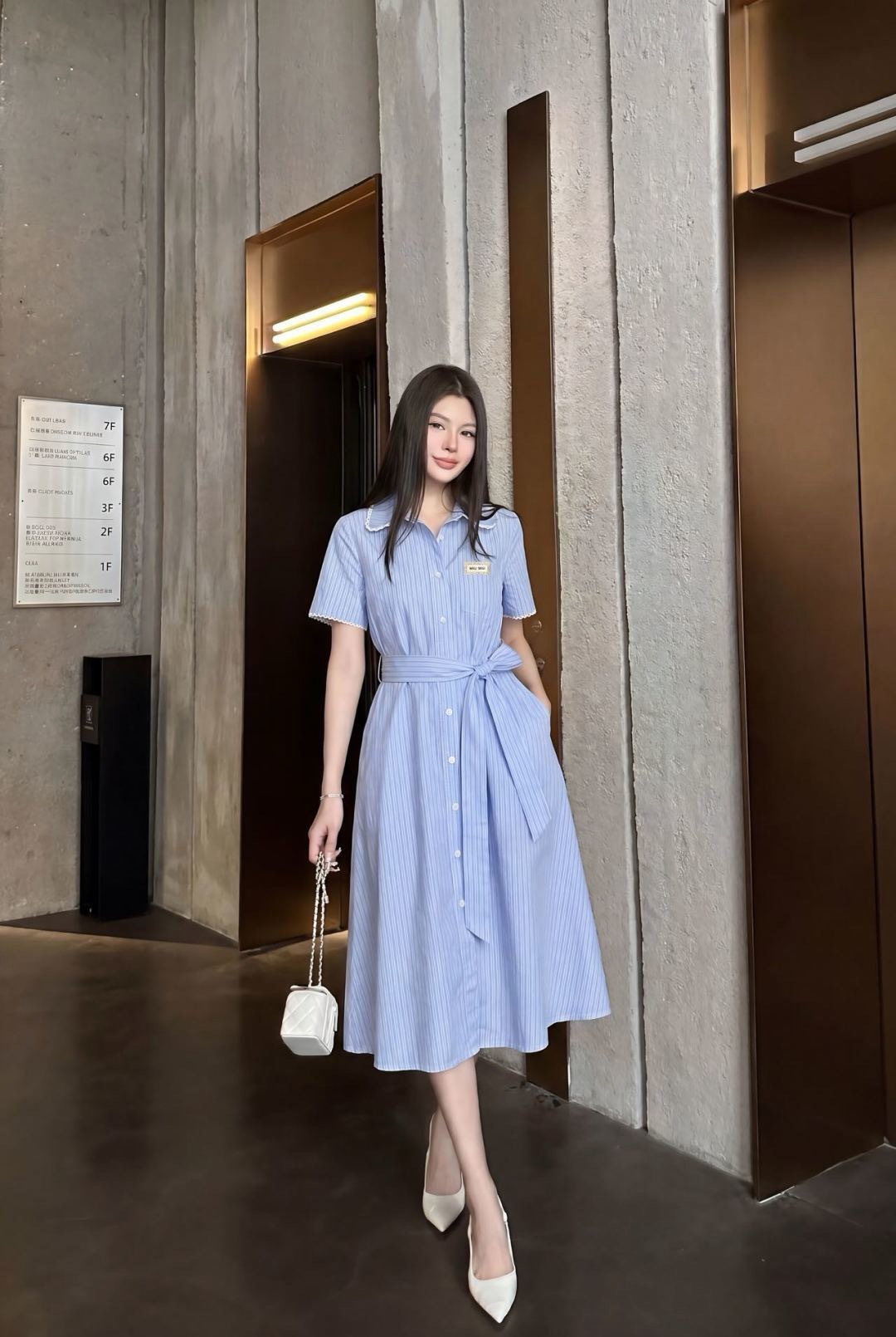 Miu New Striped dress