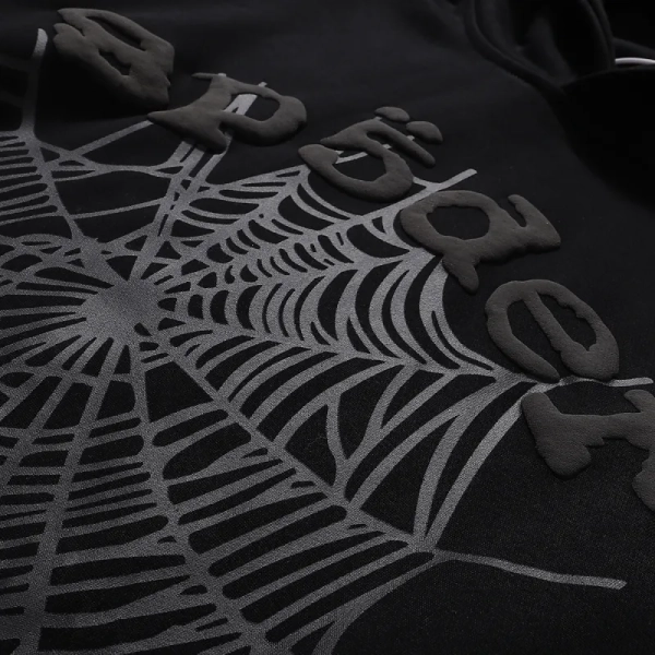 Sp5der Phantom Web Hoodie & Sweatpant Set Black