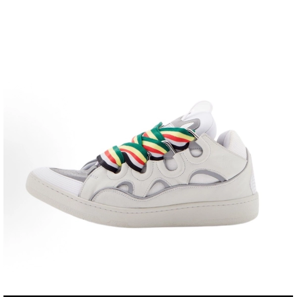 Lanvin White Sneakers with Colorful Laces