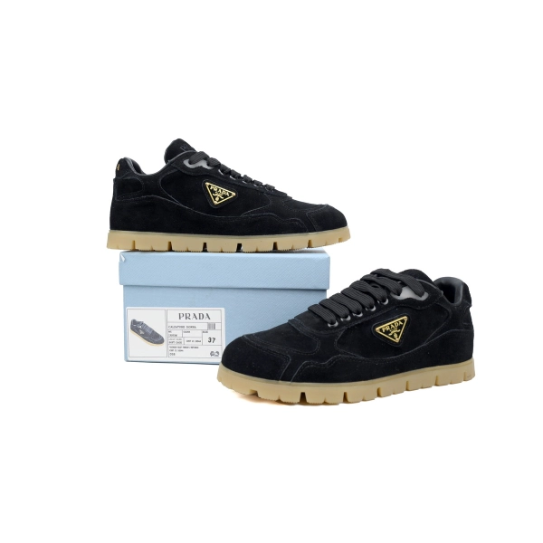 Prada Trail Suede Sneakers Black
