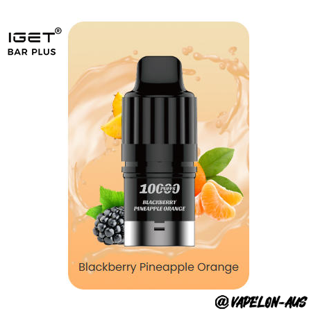 IGET BAR PLUS S3 POD 10000 Puffs - Blackberry Pineapple Orange