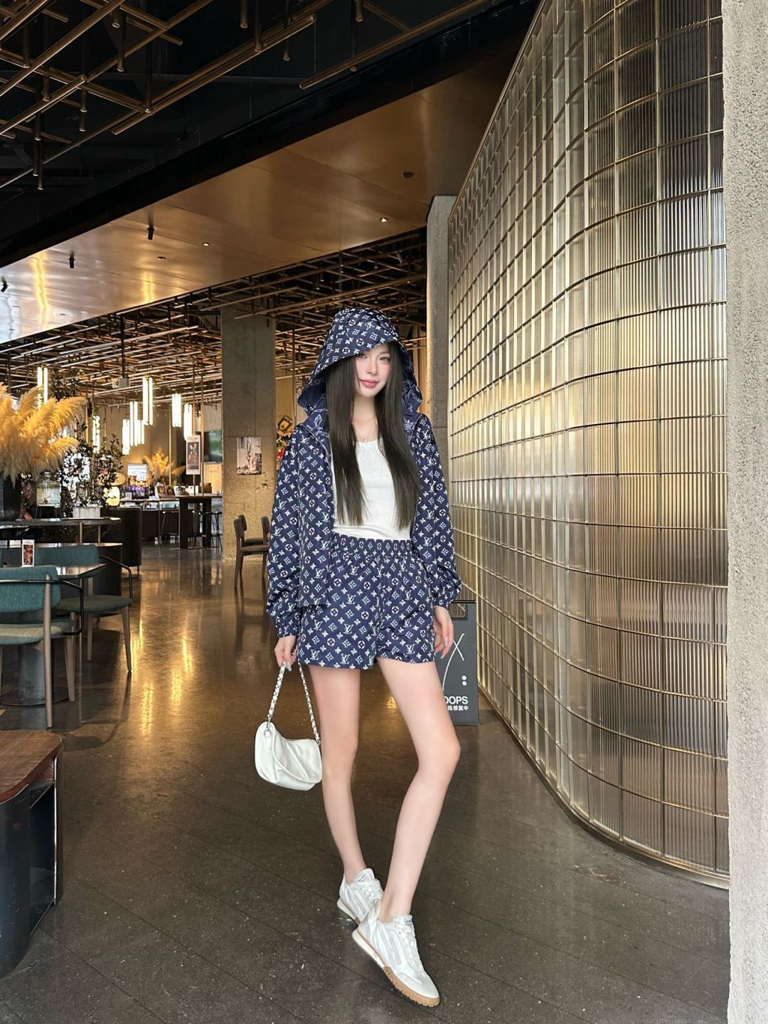 Louis New Reversible hooded jacket + short set