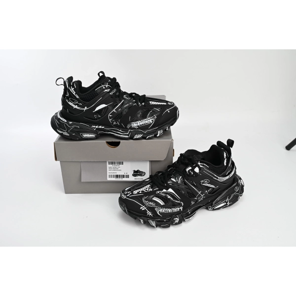 Balenciaga Track Black Black-And-White Painting  542023 W3SR2 2315